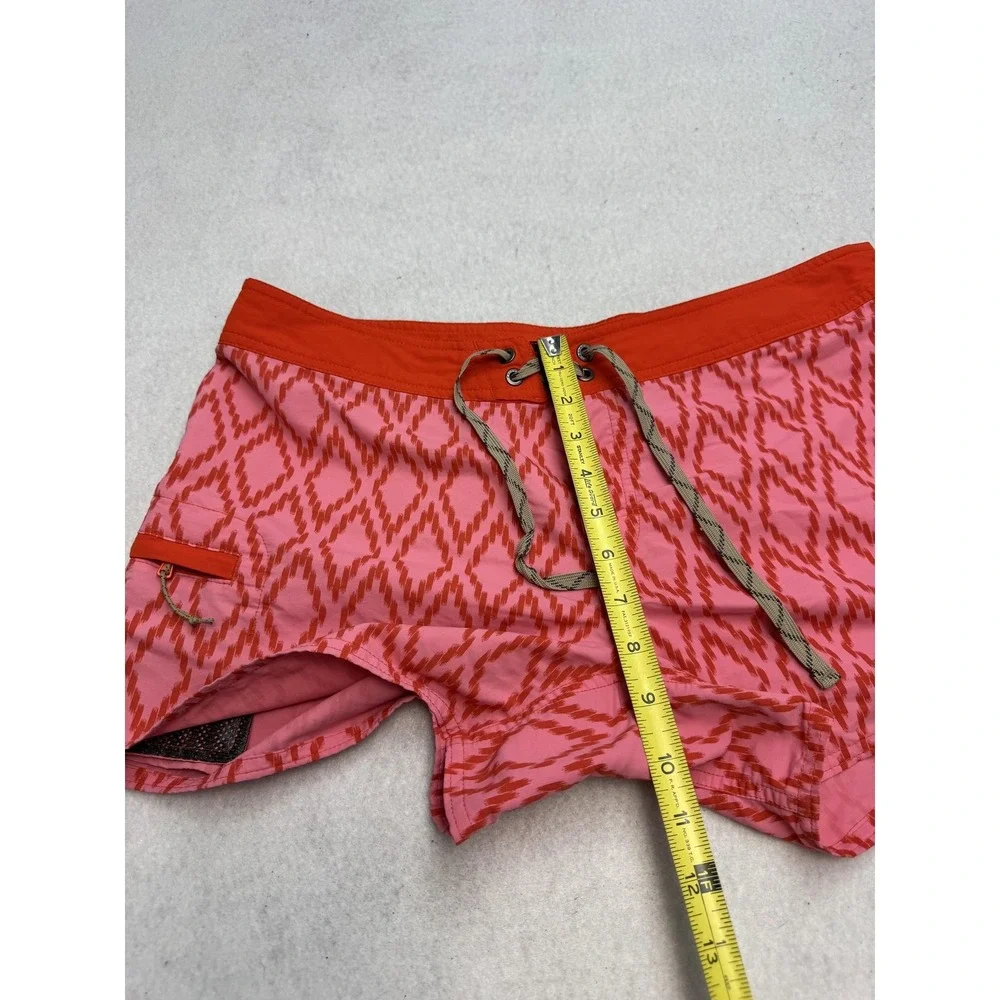 Patagonia‎ Wavefarer Board Shorts Womens 12 Pink Ikat Swim Lined Pockets